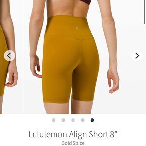 Brown Lululemon Biker Shorts